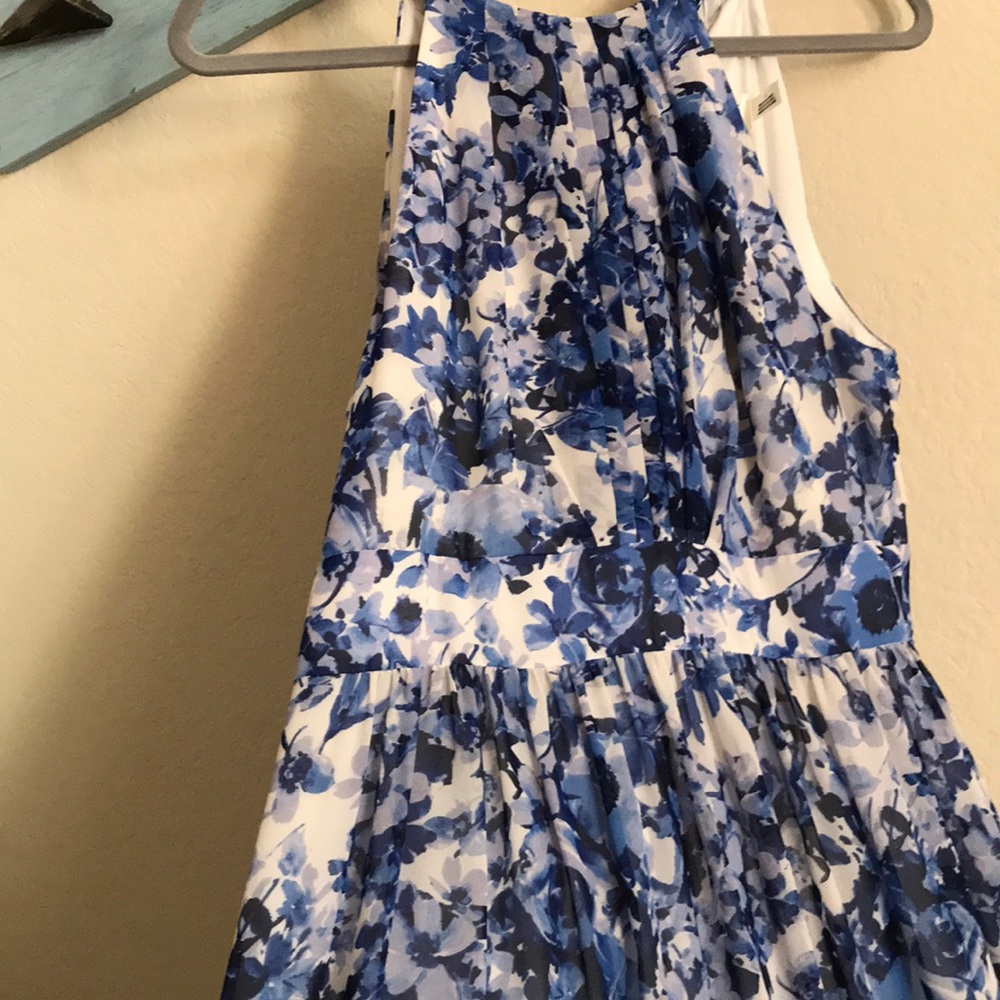 Eliza J Gown, stunning blue and white, sz 12